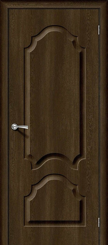 Дверь межкомнатная из ПВХ «Скинни-32» Dark Barnwood глухая