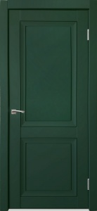 Дверь межкомнатная soft-touch (софт тач) Деканто ПДГ-1 бархат зелёный (вставка чёрная) глухая