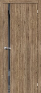 Дверь межкомнатная из экошпона «Браво-1.55» Original Oak остекление Mirox Grey