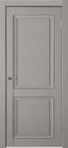 Дверь межкомнатная экошпон soft-touch Деканто ПДГ-1 бархат серый (вставка чёрная) глухая