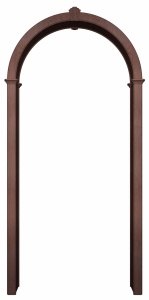 Арка Романская дуб шоколадный (стойки 180 см., внутренний лист 19 см.)