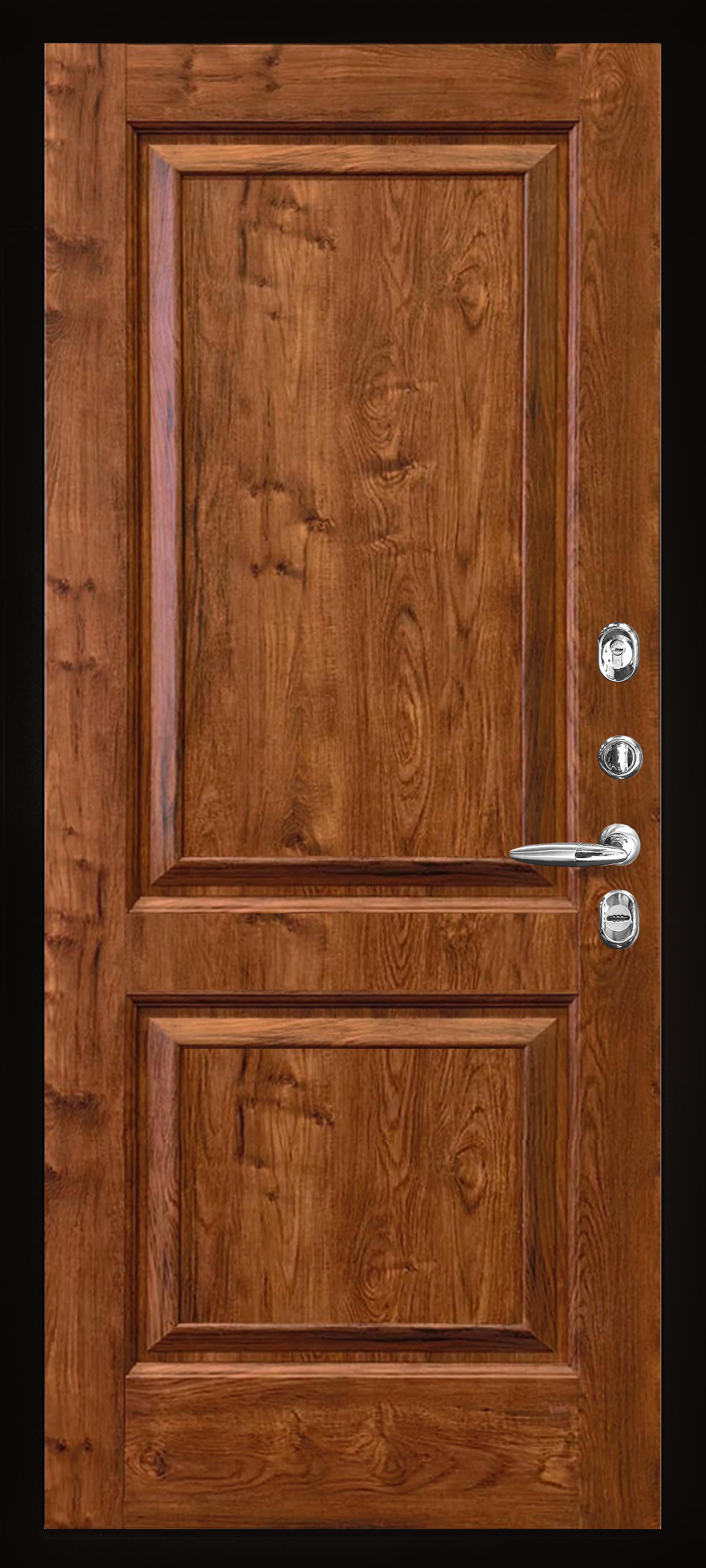 Входная металлическая дверь с терморазрывом Термо 3 антик медь / Сибирь орех натуральный