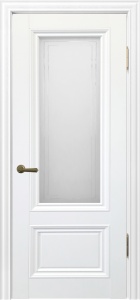 Дверь межкомнатная экошпон Алтай м.802 снежная королева остеклённая (сатинат матовый)