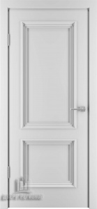 Дверь межкомнатная шпонированная (шпон натуральный + эмаль) Бергамо-4 белая эмаль RAL9003 глухая