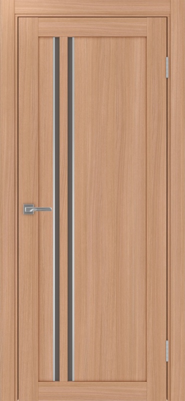 Дверь межкомнатная экошпон Турин 525АПСSC.121 ясень тёмный остеклённая (бронза)