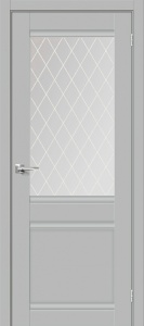 Дверь межкомнатная экошпон Парма м.1212 манхэттен остеклённая (сатинат матовый)