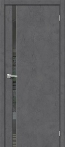 Дверь межкомнатная из экошпона «Браво-1.55» Slate Art остекление Mirox Grey