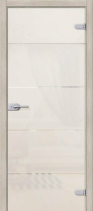 Дверь межкомнатная из стекла «Диана» Белое Сатинато остеклённая
