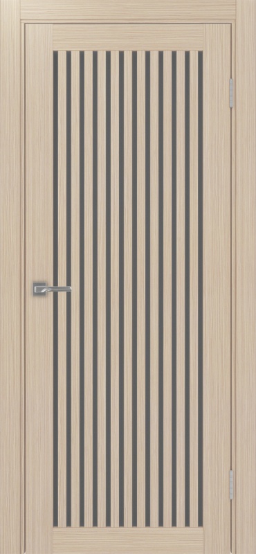 Дверь межкомнатная экошпон Турин 543.2 белёный дуб остеклённая (графит)