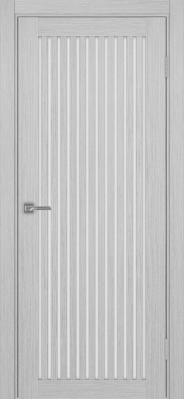 Дверь межкомнатная экошпон Турин 543.2 серый дуб остеклённая (лакобель белый)