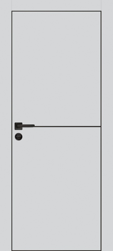 Дверь межкомнатная экошпон (полипропилен) PX-19 агат кромка AL чёрная с 4-х сторон (с заводской врезкой под петли и механизм AGB)