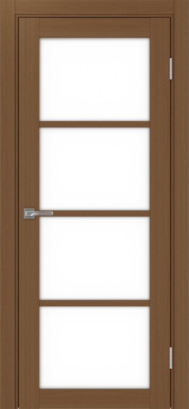 Дверь межкомнатная экошпон Турин 540.2222 орех остеклённая (лакобель белый)