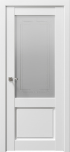 Дверь межкомнатная экошпон м.90001 снежная королева остеклённая (сатинат белый)