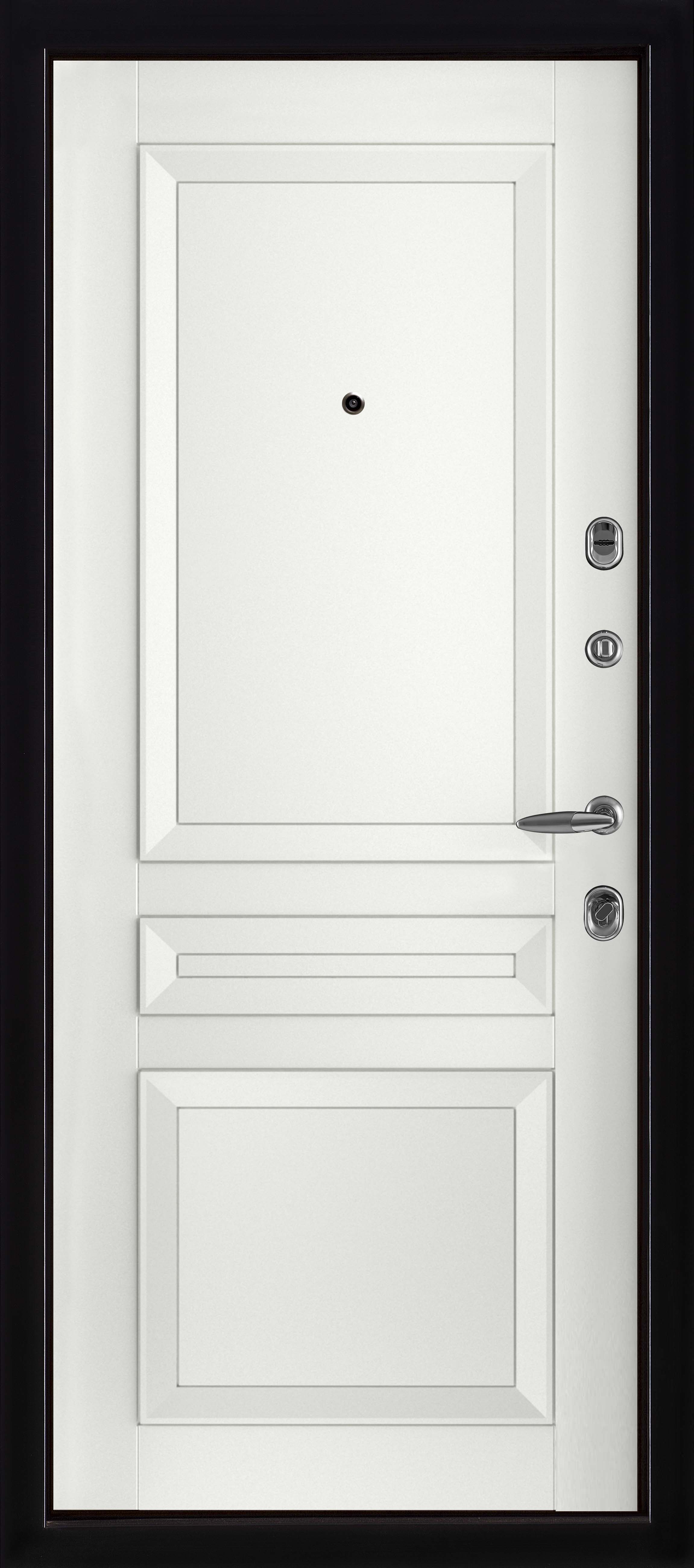 Входная металлическая дверь с терморазрывом Термо 3 антик медь / Авангард-3 эмаль белая
