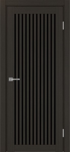 Дверь межкомнатная экошпон Турин 543.2 венге остеклённая (лакобель чёрный)
