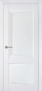 Дверь межкомнатная soft-touch (софт тач) Перфекто м.108 бархат белый остекление лакобель белый