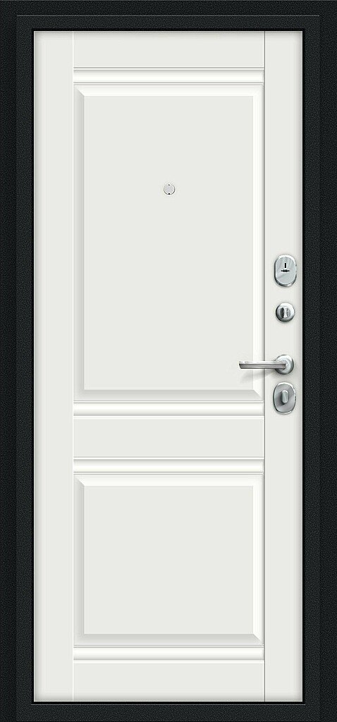 Входная металлическая дверь Некст Kale Букле черное / Off-white