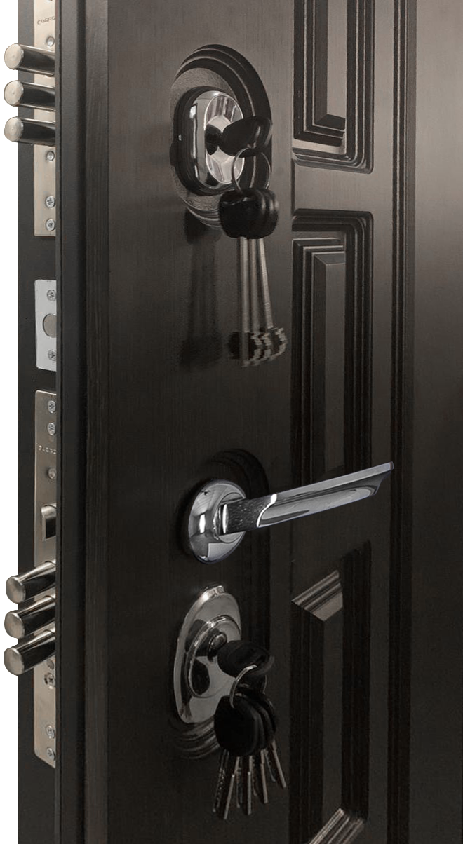 Входная металлическая дверь Консул NEW Z (зеркало) ПВХ венге / ПВХ дуб светлый