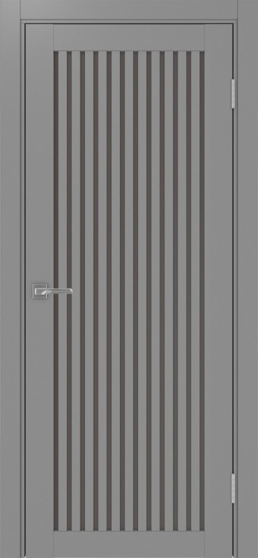 Дверь межкомнатная экошпон Турин 543.2 серый остеклённая (бронза)