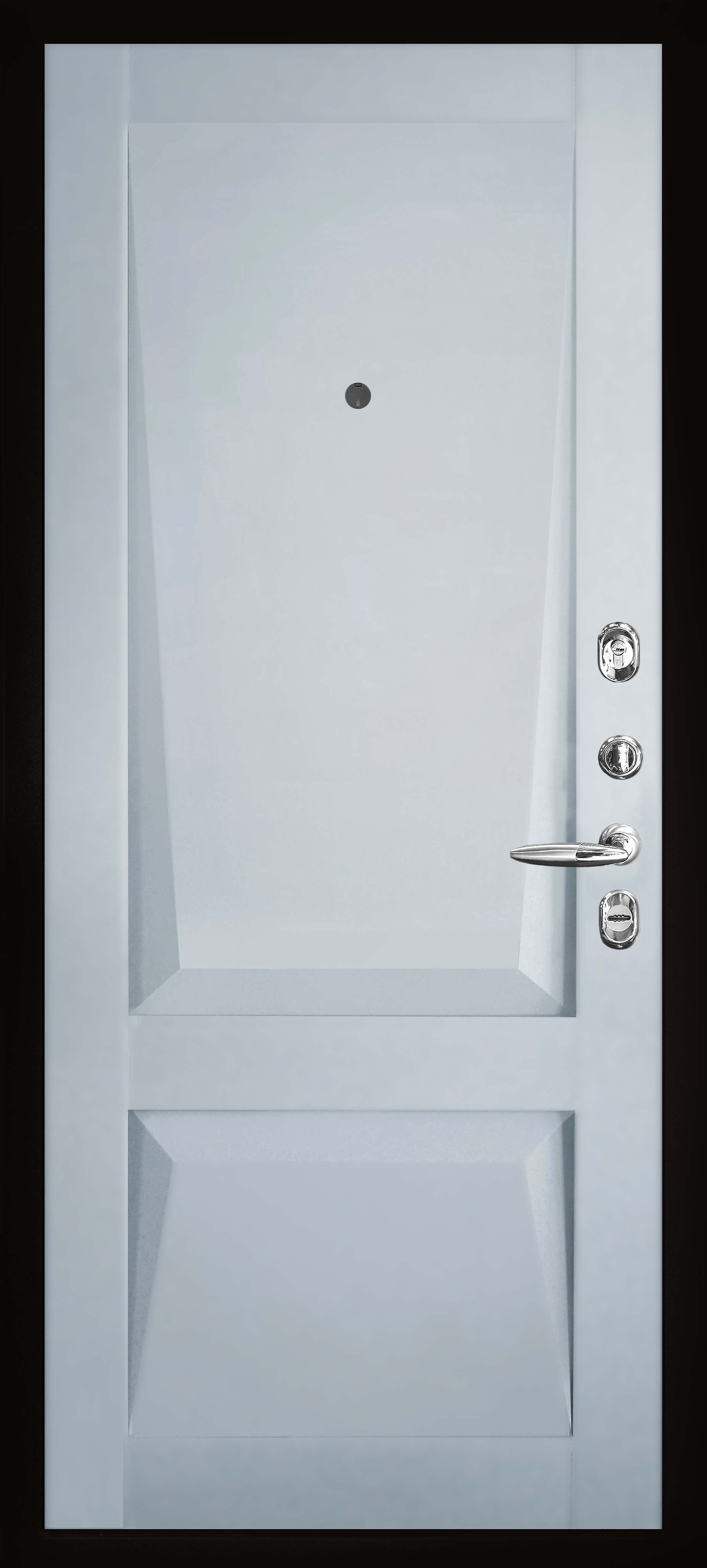 Входная металлическая дверь с терморазрывом Термо 3 антик медь / PERFECTO ДГ101 бархат светло-серый