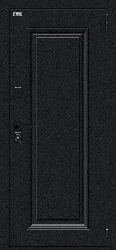 Входная металлическая дверь с терморазрывом Thermo Флэш МФ/SBlack Букле черное / White Silk