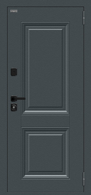 Входная металлическая дверь с терморазрывом Thermo Некст МФ/SBlack Старк антрацит / White Silk