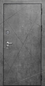 Входная металлическая дверь Прогресс темный бетон / светлый бетон