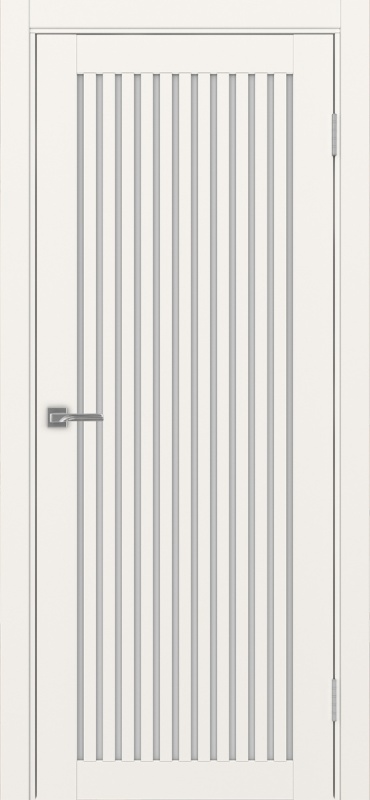 Дверь межкомнатная экошпон Турин 543.2 бежевый остеклённая (лакобель белый)