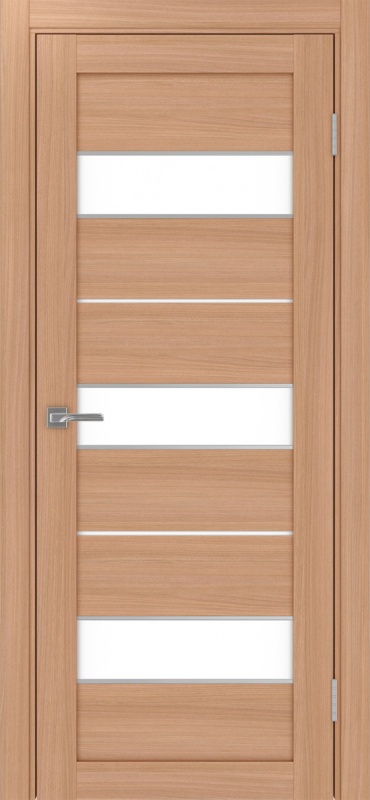 Дверь межкомнатная экошпон Турин 526АППSC.122 ясень тёмный остеклённая (лакобель белый)