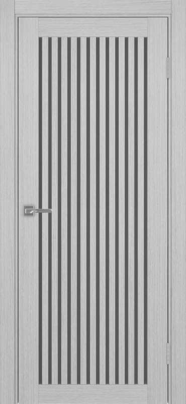 Дверь межкомнатная экошпон Турин 543.2 серый дуб остеклённая (графит)