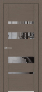 Дверь межкомнатная soft-touch (софт тач) м.30013 софт тортора остекление зеркало серое
