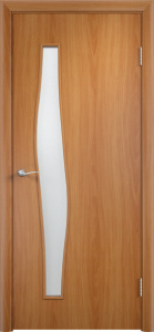 Дверь межкомнатная финиш-плёнка с-10(о) миланский орех остекление сатинат белый
