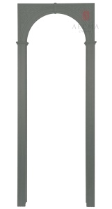Арка Казанка тёмный бетон (стойки 180 см., внутренний лист 19 см.)