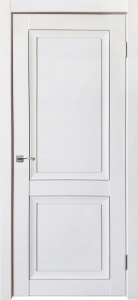 Дверь межкомнатная экошпон soft-touch Деканто ПДГ-1 бархат белый (вставка чёрная) глухая