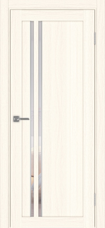 Дверь межкомнатная экошпон Турин 525АПСSC.121 ясень светлый остеклённая (зеркало)