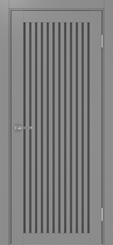 Дверь межкомнатная экошпон Турин 543.2 серый остеклённая (графит)