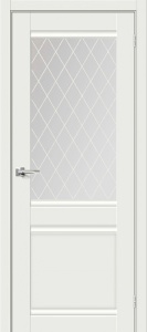 Дверь межкомнатная экошпон Парма м.1212 аляска остеклённая (сатинат матовый)
