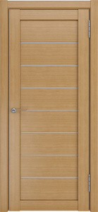 Дверь межкомнатная экошпон ЛУ-7 орех остеклённая (лакобель белый)