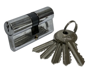 Цилиндр (личина) ключ / ключ V60-5CP (хром)