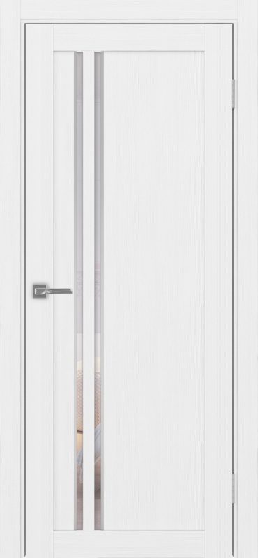 Дверь межкомнатная экошпон Турин 525АПСSC.121 белый лёд остеклённая (зеркало)