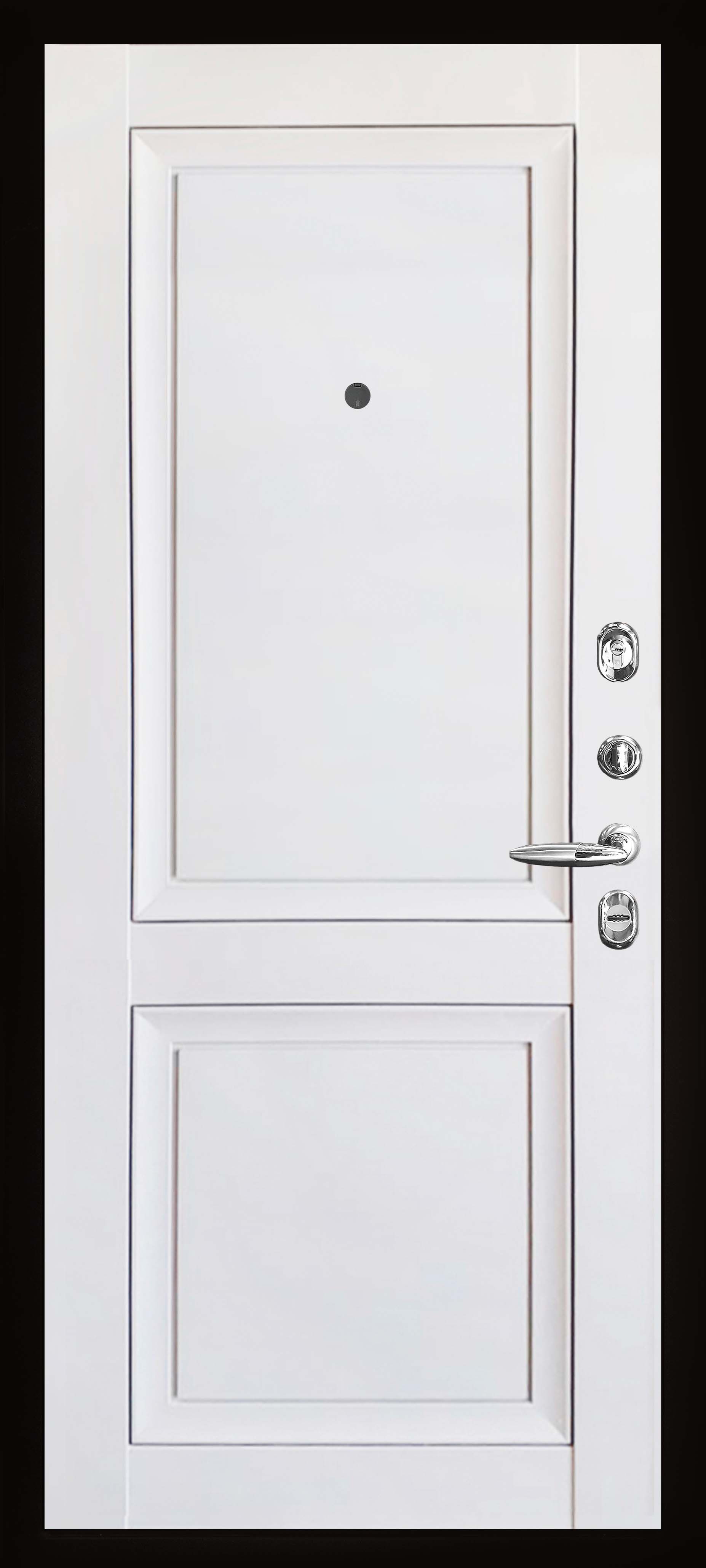 Входная металлическая дверь с терморазрывом Термо 3 антик медь / DECANTO ПДГ1 бархат белый