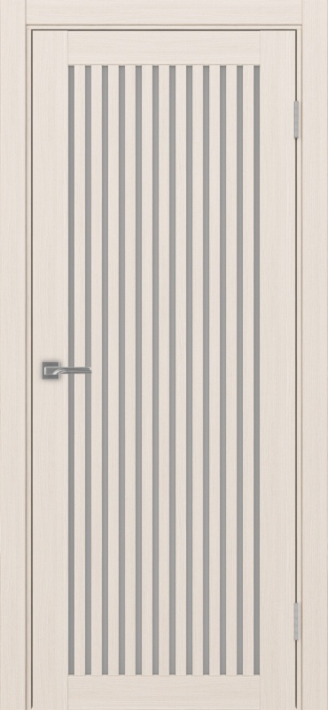 Дверь межкомнатная экошпон Турин 543.2 ясень перламутровый остеклённая (мателюкс)