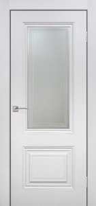 Дверь межкомнатная крашенная Венеция эмаль белая остеклённая