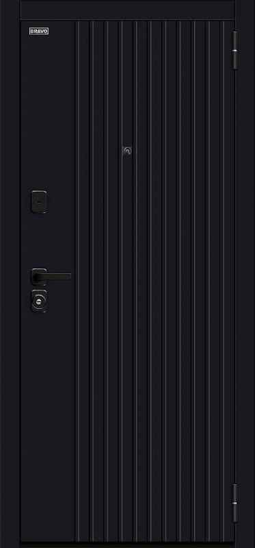 Входная металлическая дверь Джентл/SBlack Black Shell / White Silk
