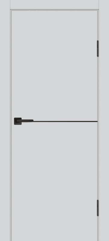 Дверь межкомнатная экошпон (полипропилен) P-19 агат кромка ABS с 2-х сторон глухая (молдинг 5 мм. чёрный) с врезкой под замок и ручку