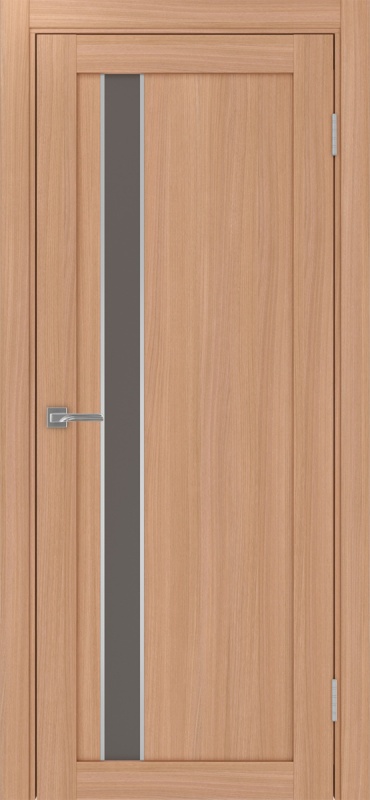 Дверь межкомнатная экошпон Турин 528АПСSC.121 ясень тёмный остеклённая (бронза)