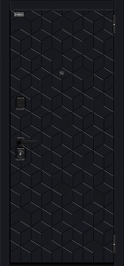 Входная металлическая дверь Кьюб (RBE) Total Black / Super White