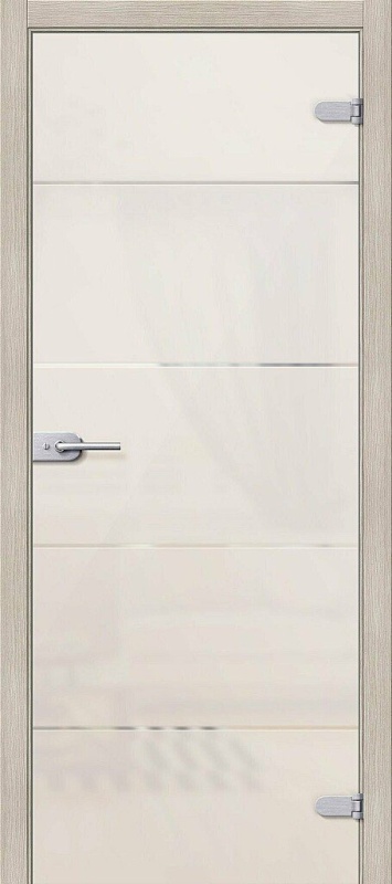 Дверь межкомнатная из стекла «Диана» Белое Сатинато остеклённая